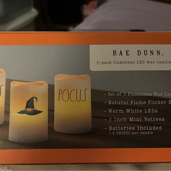 Rae Dunn Halloween LED Candle Set - White and Black - Picture 2 of 2